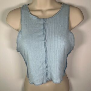 American Eagle Waffle Knit Crop Tank Top - Size M